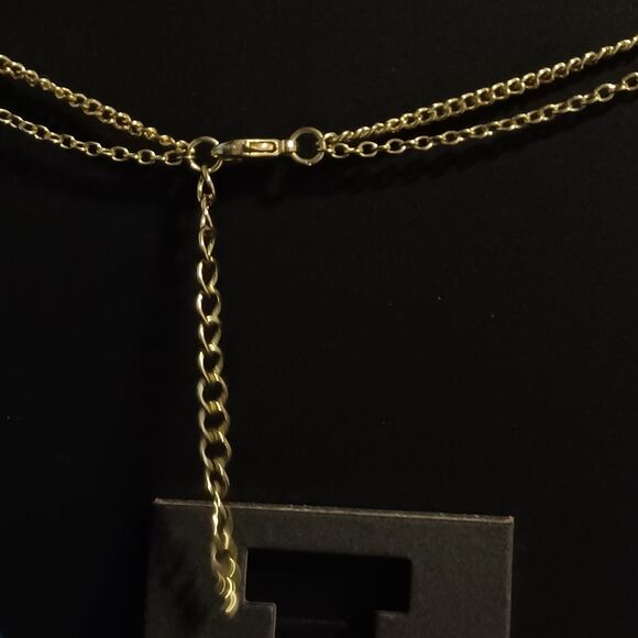 Silver-Toned Layered Necklace w/ Disc, Bead, and Feather Charms - Picture 3 of 3